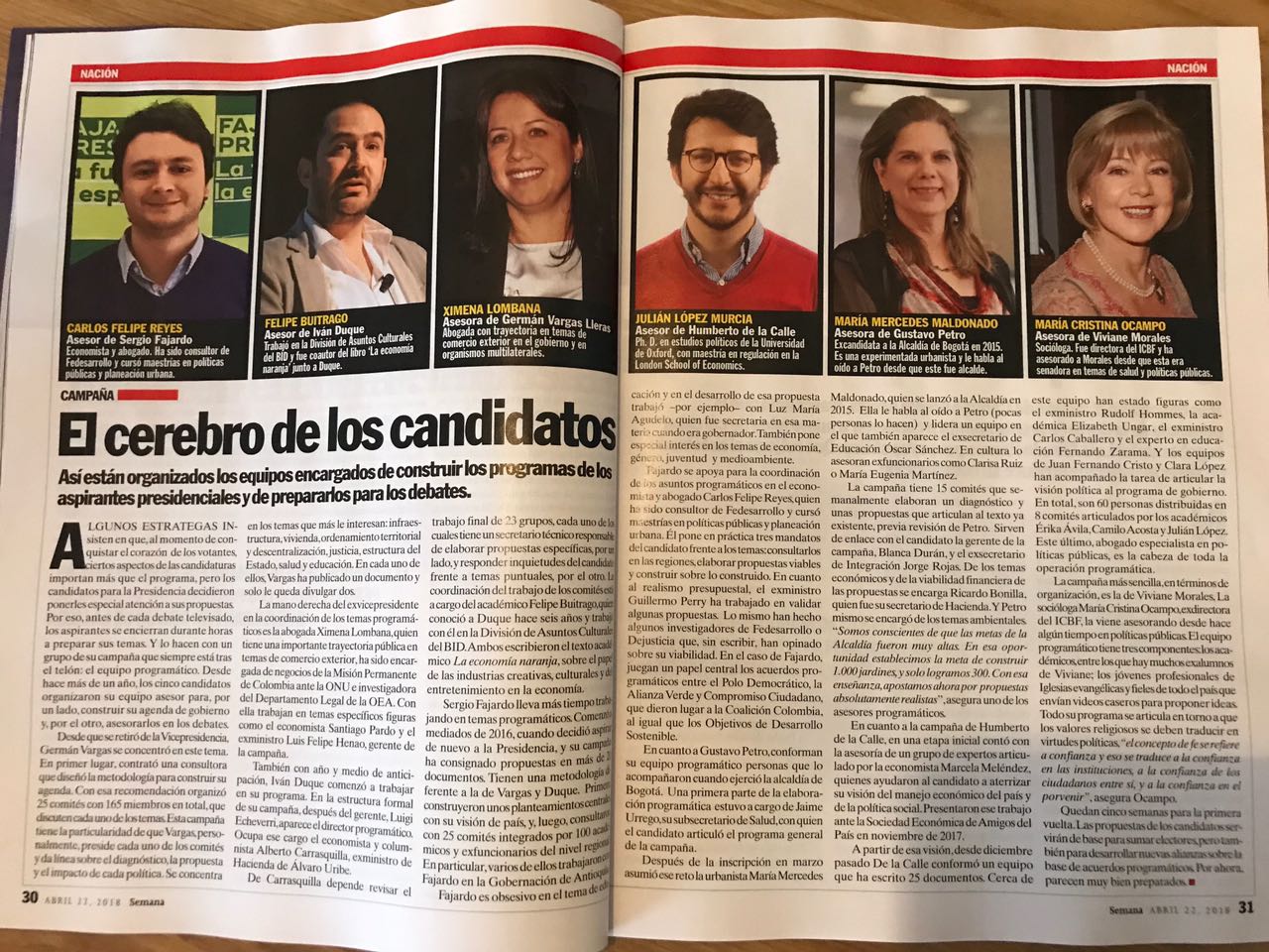 JULIAN LOPEZ MURCIA EN REVISTA SEMANA