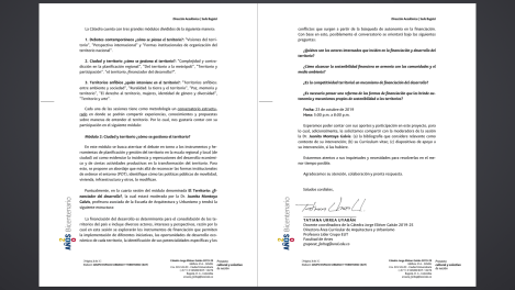 Invitación de la Universidad Nacional de Colombia